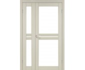 Двери Корфад Milano ML-06 Беленый Дуб стекло Сатин