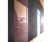 Двери скрытого монтажа с зеркалом Бронза / стекло 