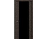 Двери Родос Modern Flat графит с черным стеклом Тр