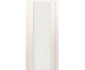 Двери Родос Modern Flat капучино с белым стеклом Т