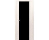 Двери Родос Modern Flat капучино с черным стеклом 