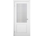 Двери Дера Нордика 140 белая эмаль со стеклом