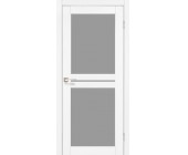 Двери Корфад Milano ML-05 Ясень Белый стекло Сатин