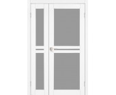 Двери Корфад Milano ML-06 Ясень Белый стекло Сатин