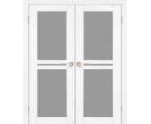 Двери Корфад Milano ML-09 Ясень Белый стекло Сатин